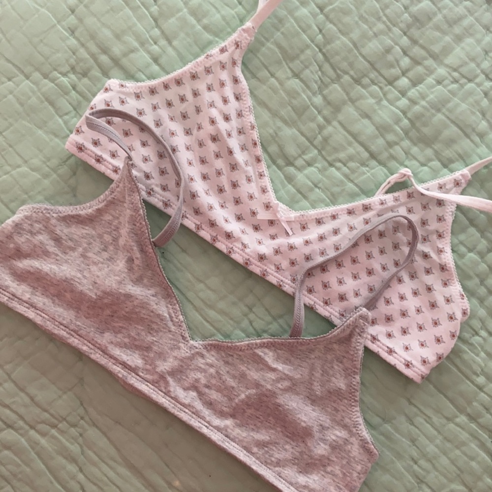 2 cotton teen bras (size 13-14)